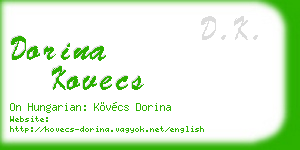 dorina kovecs business card