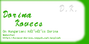 dorina kovecs business card